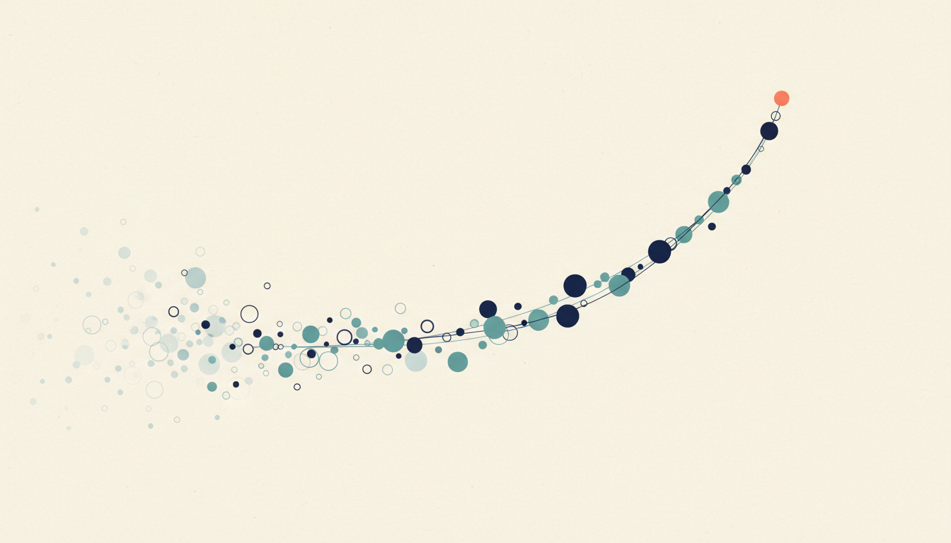 Conceptual illustration of a left-to-right transformation: a faded advisor surrounded by dim, hidden expertise icons becomes, through a lens, a bright advisor whose expertise icons are visible and organized